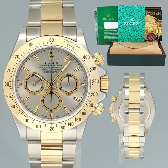 MINT Rolex Daytona Two Tone With Box and Tag